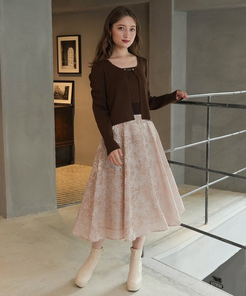 「ASTORIA ODIER」 ニットアンサンブル MEDIUM ピンクベージュ レディース_画像9