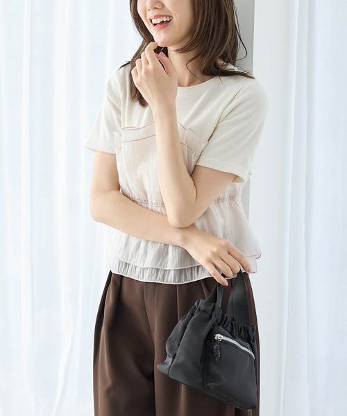 Honeys（ハニーズ） tシャツ 半袖 ビスチェ風トップス レディース