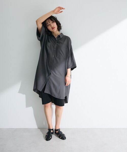 「Green Parks」 「chocol raffine robe」7分袖ワンピース FREE オフホワイト レディース_画像2