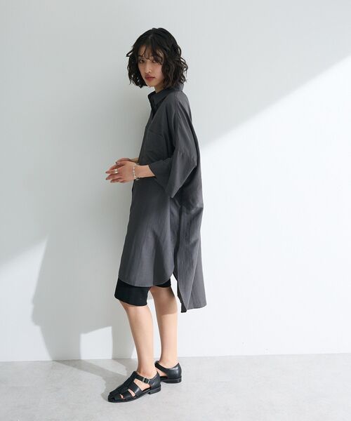 「Green Parks」 「chocol raffine robe」7分袖ワンピース FREE オフホワイト レディース_画像4