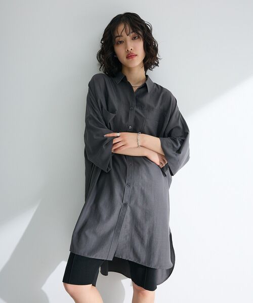 「Green Parks」 「chocol raffine robe」7分袖ワンピース FREE オフホワイト レディース_画像6