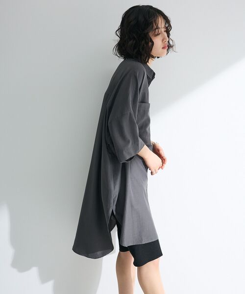 「Green Parks」 「chocol raffine robe」7分袖ワンピース FREE オフホワイト レディース_画像7