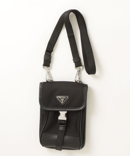 PRADA（プラダ） 三角ロゴ Re-Nylon スマートフォンケース - ブラック