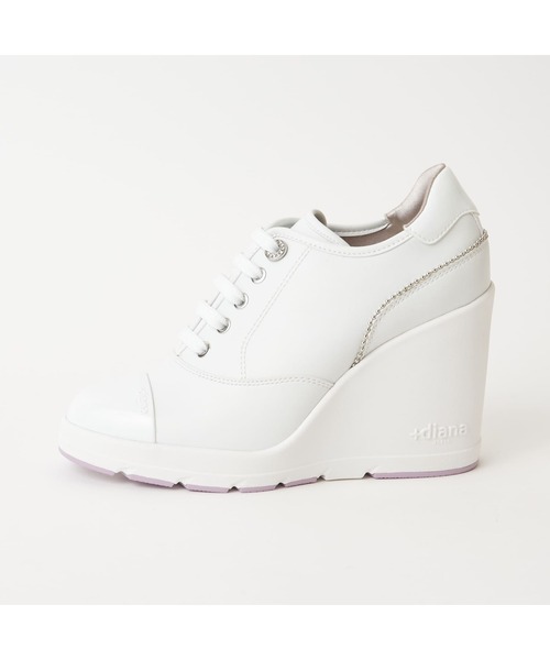 「+diana」 ローカットスニーカー 25.5cm シルバー レディース_画像5