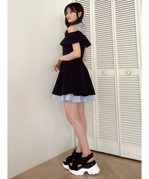 dazzlin（ダズリン） ワンピース シャツレイヤードカットワンピース