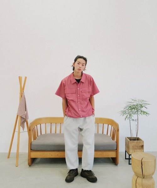 「common gull products.」 半袖シャツ MEDIUM レッド系その他 レディース_画像3
