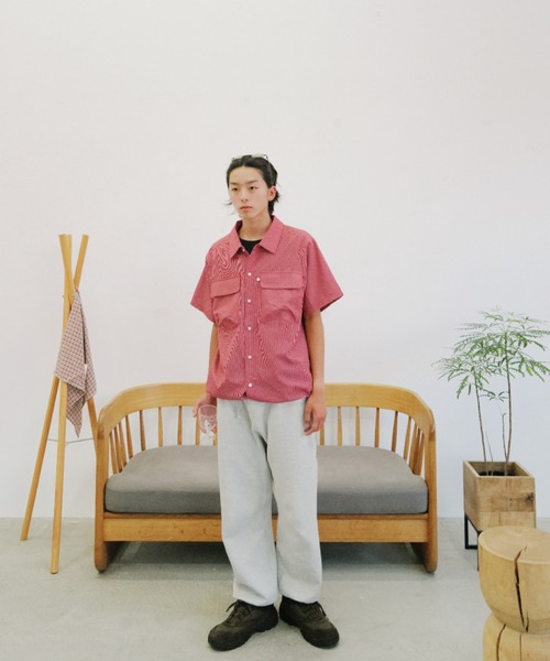 「common gull products.」 半袖シャツ MEDIUM レッド系その他 レディース_画像5