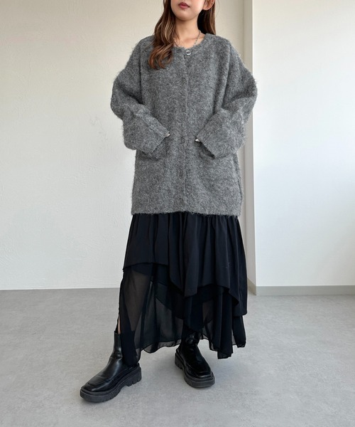 「apres jour mignon」 ロングスカート X-LARGE ブラック レディース_画像2