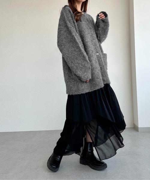 「apres jour mignon」 ロングスカート X-LARGE ブラック レディース_画像3