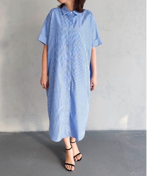 「PREFERIR」 「epidemique」シャツワンピース MEDIUM ブラック レディース_画像3