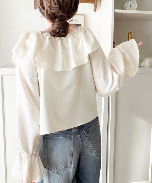 「mily bilet」 長袖ブラウス MEDIUM チャコール レディース_画像3