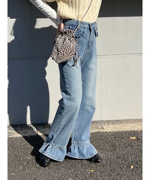 「WC」 デニムパンツ FREE ブルー レディース_画像2