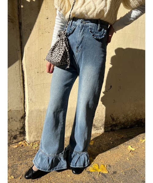 「WC」 デニムパンツ FREE ブルー レディース_画像8