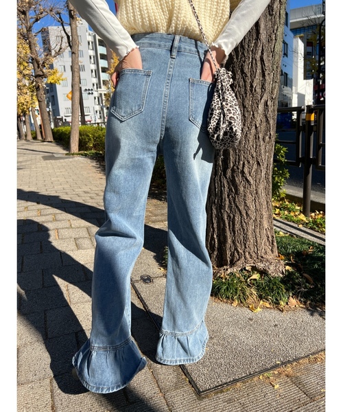 「WC」 デニムパンツ FREE ブルー レディース_画像9