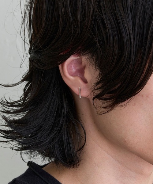 【絶品】 JUPITER ピアス /片耳/金属 「K10」ダイヤモンドバーピアス アクセサリー