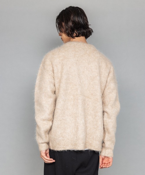23AW ENCOMING モヘア アルパカ ニット カーディガン NewAnce カーディガン 「NewAnce」アルパカニットカーディガン