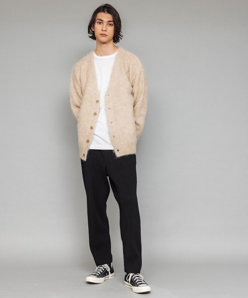 23AW ENCOMING モヘア アルパカ ニット カーディガン NewAnce カーディガン 「NewAnce」アルパカニットカーディガン