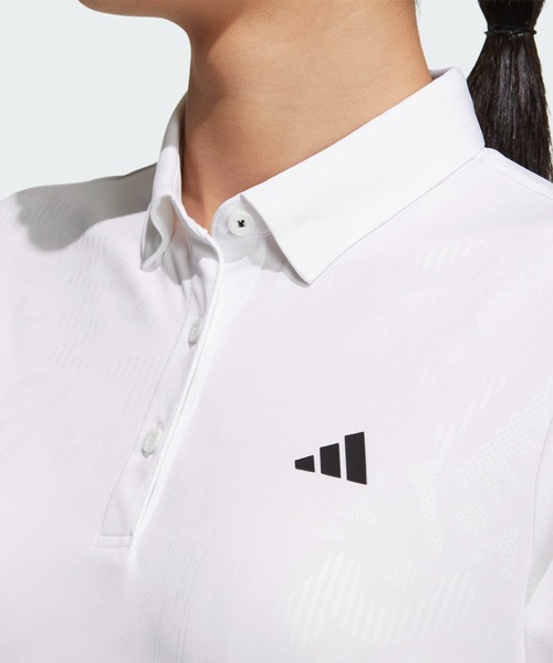 adidas ポロシャツ ポロ エンボスプリント 半袖ボタンダウン