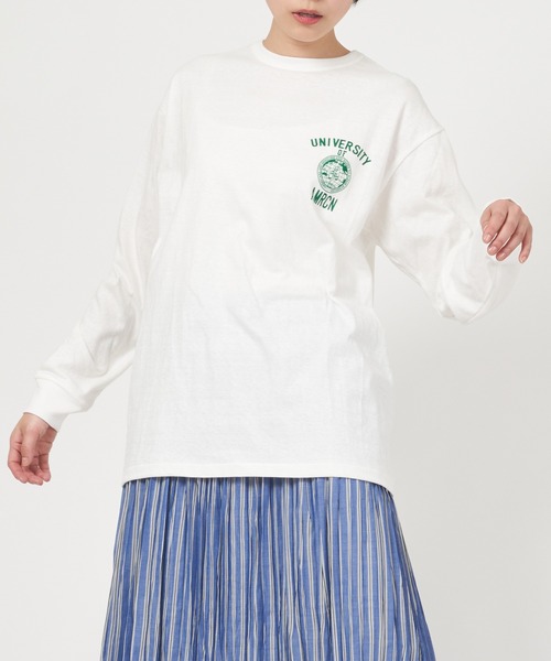 tシャツ AMERICANA COLLABORATION LONG-TEE アメリカーナ コラボ ロング Tシャツ レディース