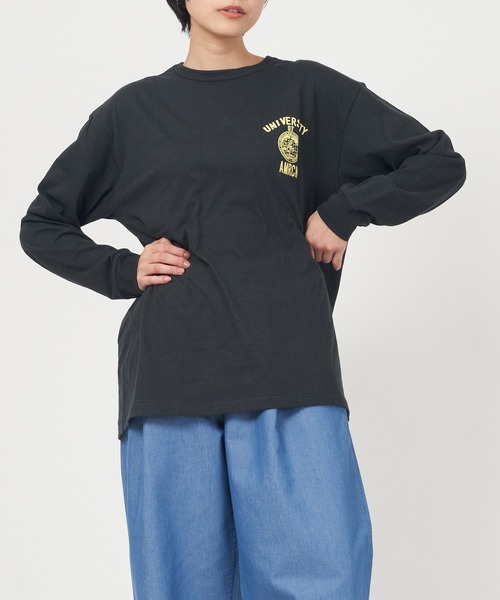【AMERICANA/アメリカーナ】Long T-sh  ネイビー AMERICANA（アメリカーナ） tシャツ AMERICANA COLLABORATION LONG-TEE