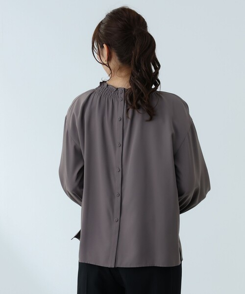 BEAMS HEART（ビームス ハート） ブラウス シャツ 2WAY シャーリング