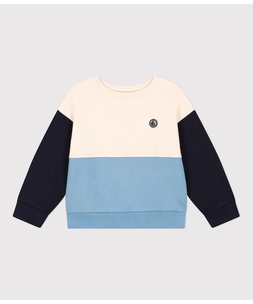 PETIT BATEAU（プチバトー） スウェット バイカラースウェットプル