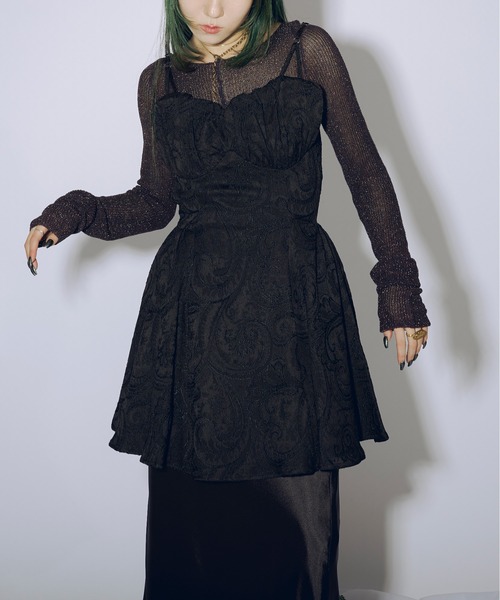 Ezick ニット Ghost glitter シアーニット レディース