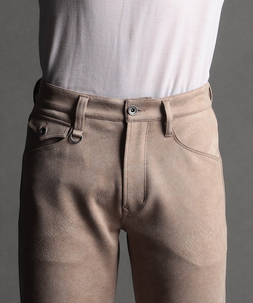 NICOLE CLUB FOR MEN パンツ レザーライクスウェード デザイン5 NICOLE CLUB FOR MEN パンツ レザーライクスウェード デザイン5