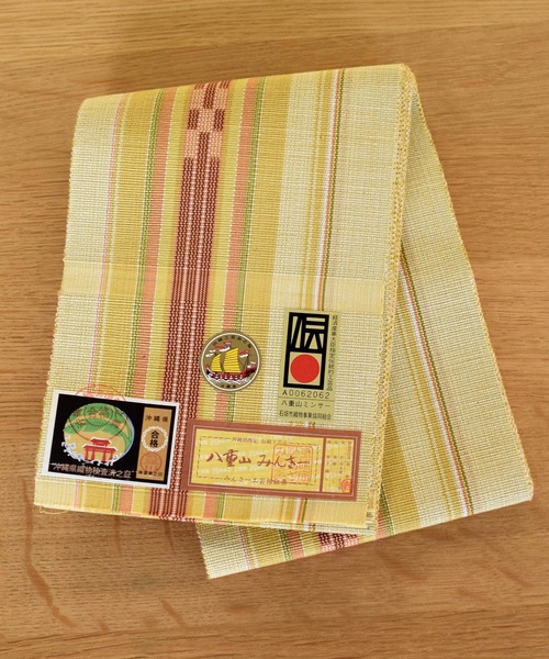 utatane 帯単品 八重山みんさー 半幅帯 草木染 日本製 レディース