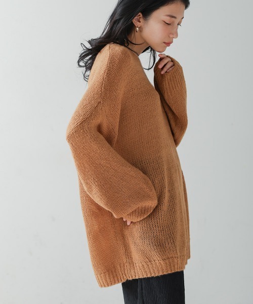 SeaRoomlynn - シールームリン　ニットプルオーバー　ゆったり　濃いベージュ　ふわふわセーター シールームリンニットプルオーバーゆったり濃いベージュふわふわ