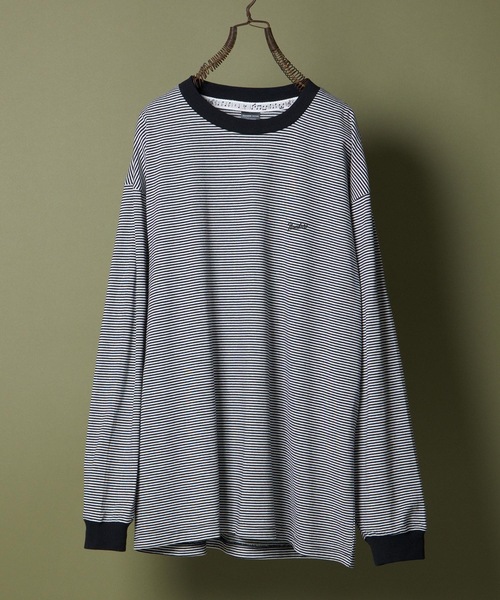 tシャツ Tシャツ メンズ NARROW STRIPED Number(9) PRINTED L/S T-SHIRT｜zozo