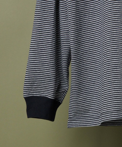 tシャツ Tシャツ メンズ NARROW STRIPED Number(9) PRINTED L/S T-SHIRT｜zozo｜07