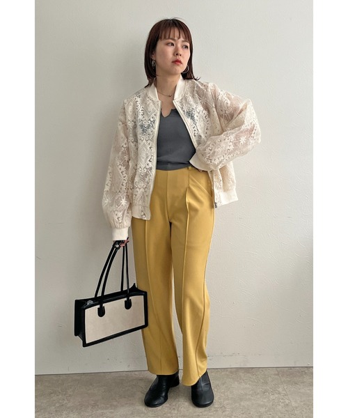 【新品】Palm Riche レース＆チュールブルゾン アイボリー レース＆チュールブルゾン Palm Riche│Eimee Law & LHELBIE