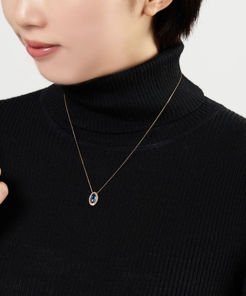 VENDOME AOYAMA ネックレス K18YG ブルートパーズ レディース