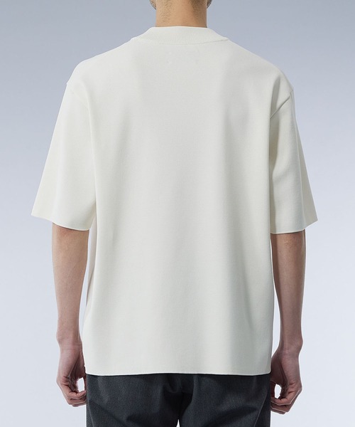 UNITED TOKYO モックネック　シャツ　サイズ1 ウェーブグラフィックモックネックTEE(1 WHITE): : メンズ