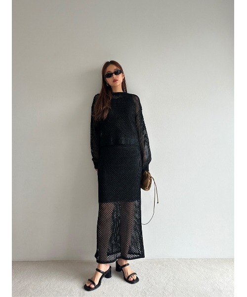 カーディガン Glitter Mesh Zip Cardigan レディース TRUNC 88 カーディガン Glitter Mesh Zip Cardigan レディース