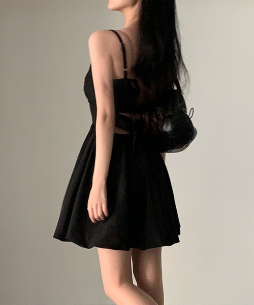GLAMOROUS JANE リボン柄ワンピース？ GLAMOROUS JANE ワンピース バックリボンバルーンキャミ