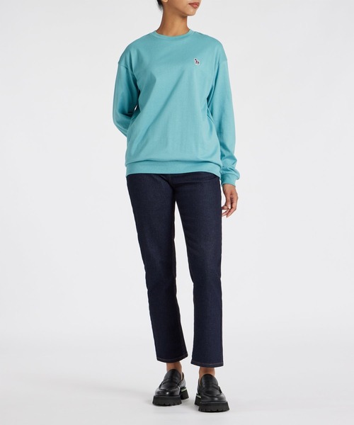 即発【Paul Smith】ウィメンズ ゼブラワッペン 長袖Tシャツ PS Paul Smith tシャツ 「オンラインショップ限定」ウィメンズ
