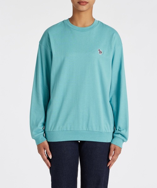 即発【Paul Smith】ウィメンズ ゼブラワッペン 長袖Tシャツ PS Paul Smith tシャツ 「オンラインショップ限定」ウィメンズ