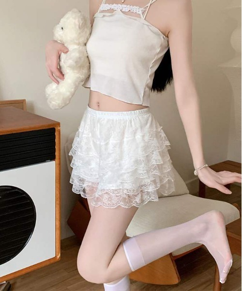 ヴィンテージ レース フリル ショートパンツ HC244PT1007-8.jpg