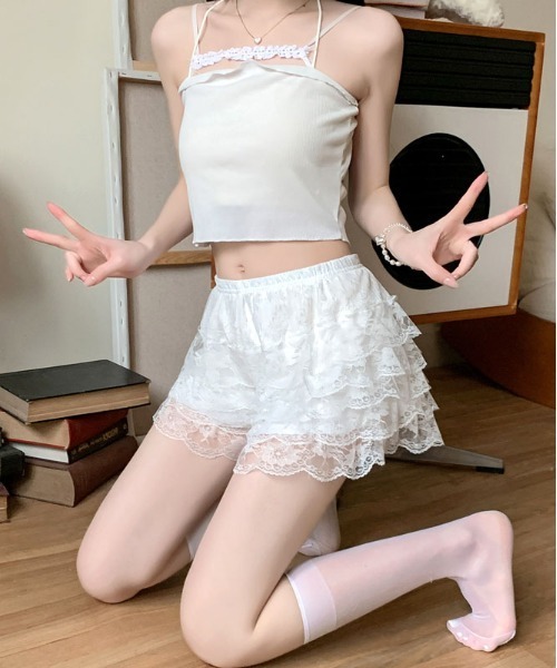 WEGO（ウィゴー） パンツ WEGO/「お気に入り1万人突破！」レースフリル