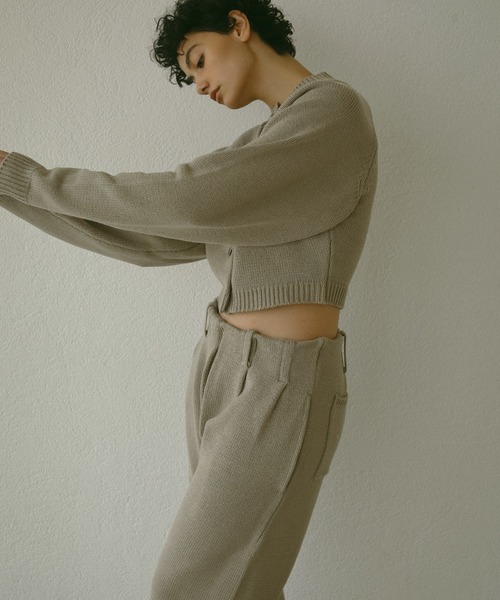 現行品 ZOZO限定 エトレトウキョウ ハイネックニットカーディガン グレージュ 現行品 ZOZO限定 エトレトウキョウ ハイネックニット