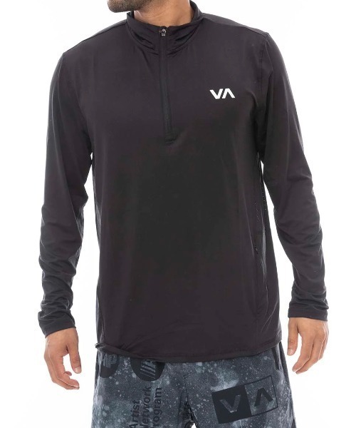 RVCA ラッシュガード メンズ SPORT VENT LS HALF Z パーカー