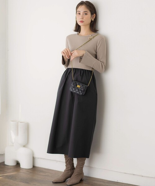 組曲（KUMIKYOKU） ワンピース リブニットコンビワンピース : ZOZOTOWN