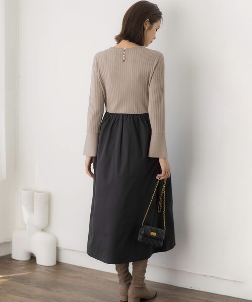 組曲（KUMIKYOKU） ワンピース リブニットコンビワンピース : ZOZOTOWN