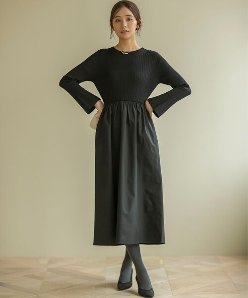 組曲（KUMIKYOKU） ワンピース リブニットコンビワンピース : ZOZOTOWN