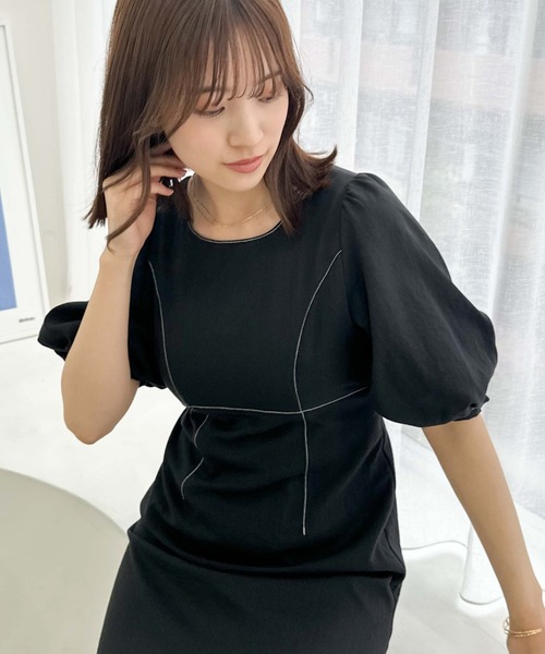 archives 「archives」 半袖ワンピース MEDIUM テラコッタ