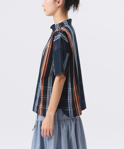 ブラウス シャツ ボーイ ビッグ タータン プルオーバー レディース BEAMS BOY ブラウス シャツ ボーイ ビッグ タータン プル