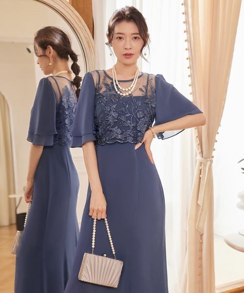結婚式 パーティー 花柄 レイヤード レース ワンピース ドレス 楽天市場】結婚式 ワンピース パーティードレス レース 総レース
