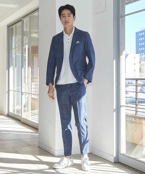 ユニオンステーション（UNION STATION）/＜セットアップ対応＞メランジプリントスラックス UNION STATION（ユニオンステーション） スラックス 「セットアップ